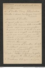 Nachlass Franz Steindachner, Brief von Gab. Trères an Franz Steindachner (21.11.1889), Inv.Nr. 549.06, Seite 1